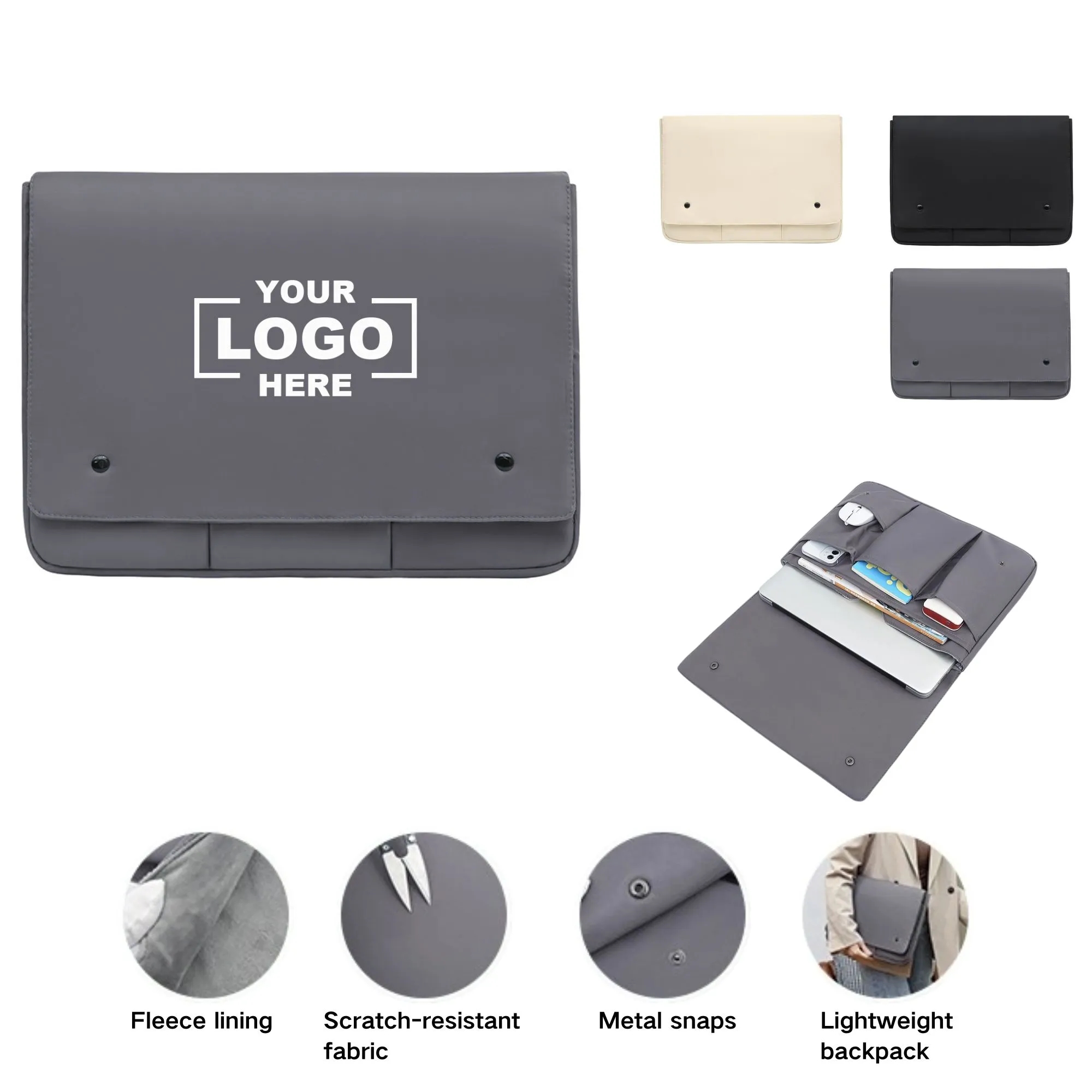 16 Inch Portable Multi Pocket Laptop Bag