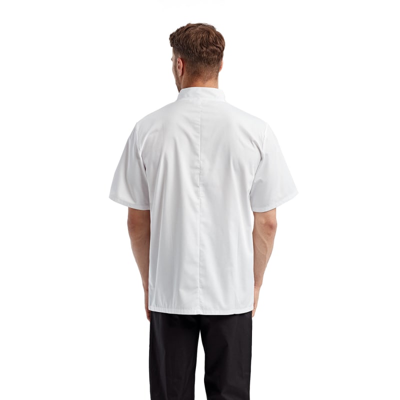 Artisan Collection By Reprime Unisex Short-Sleeve Recycled Chef's Coat 4