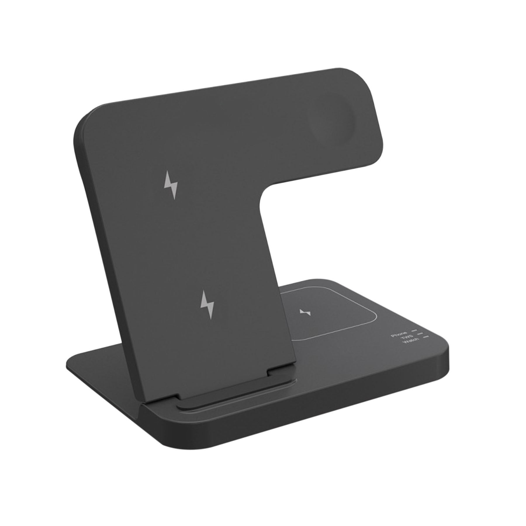 15W 3-In-1 Foldable Fast Wireless Charging Stand For Cell Phone, Apple Watch, Air Pods 4