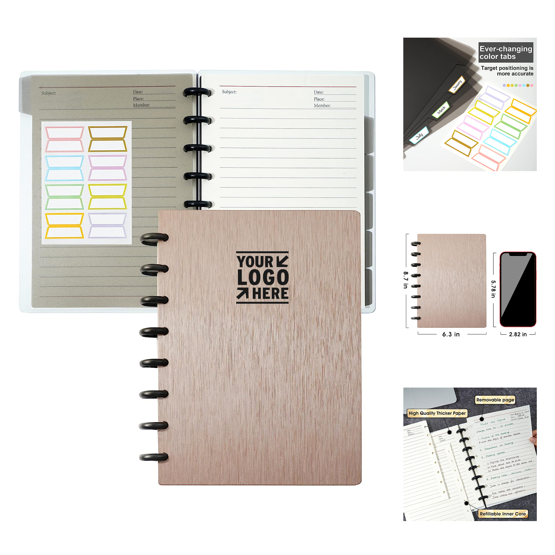 8.7" x 6.3" 60 Sheets Spiral Journal