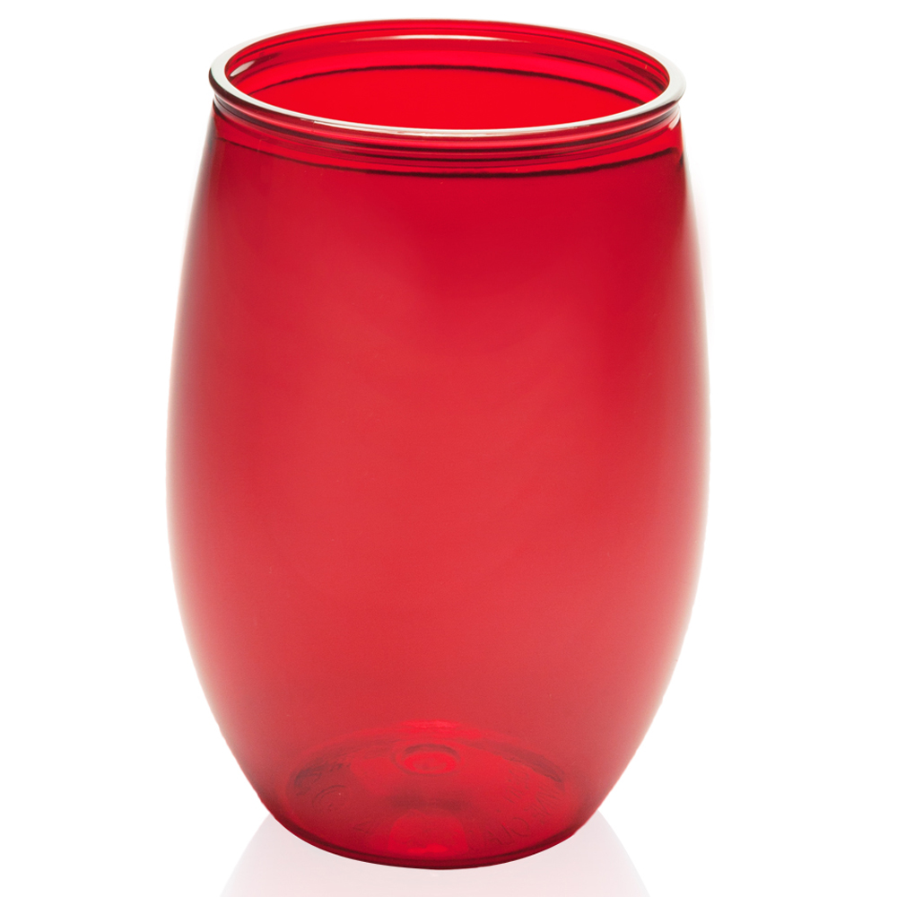 16 oz. Plastic Stemless Wine Glasses