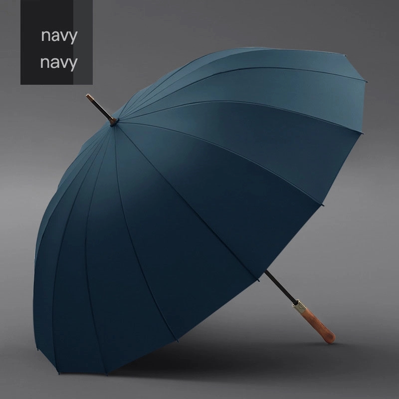 Custom 16-bone Umbrella with wood handle 7