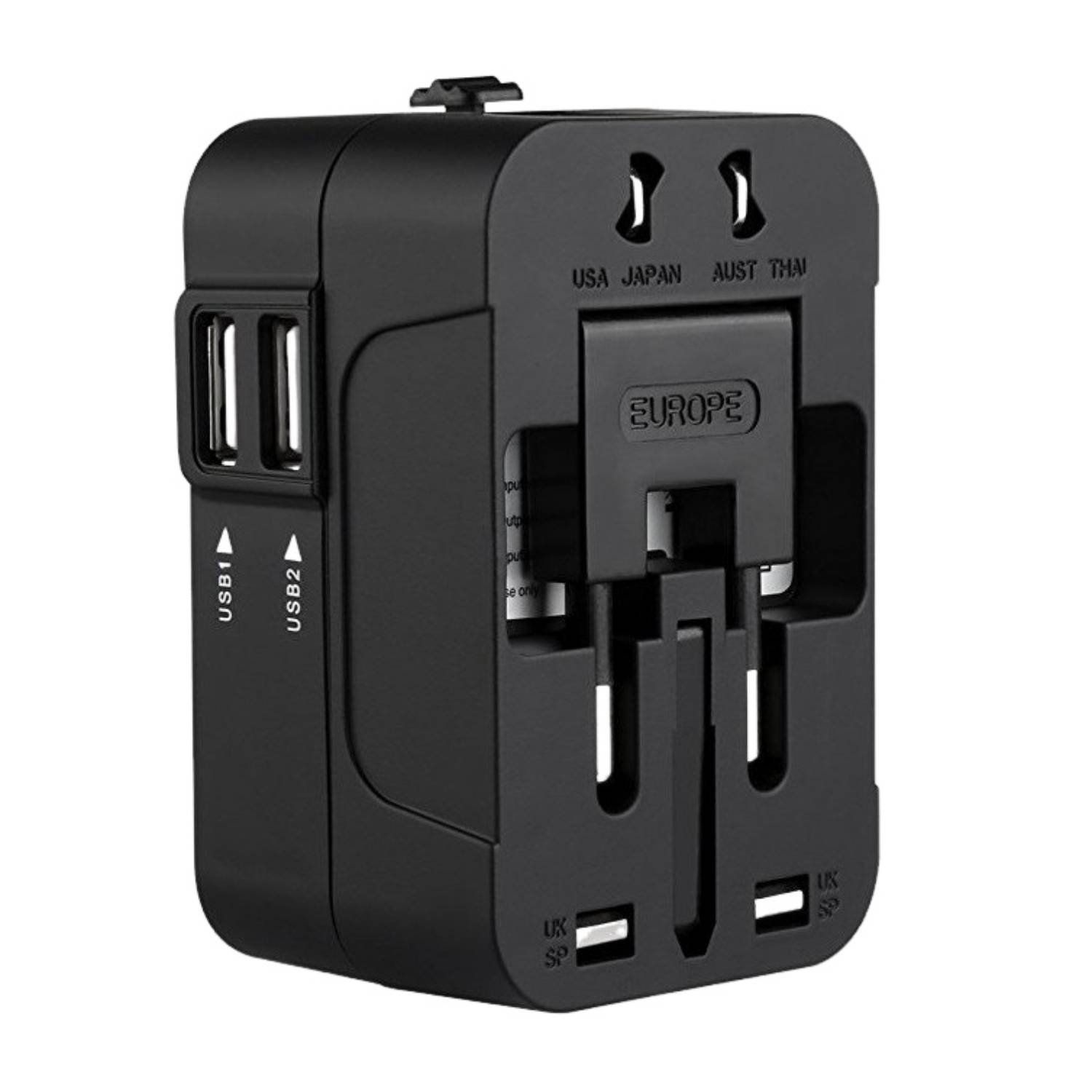 Dual USB A Port Universal Travel Adapter 4
