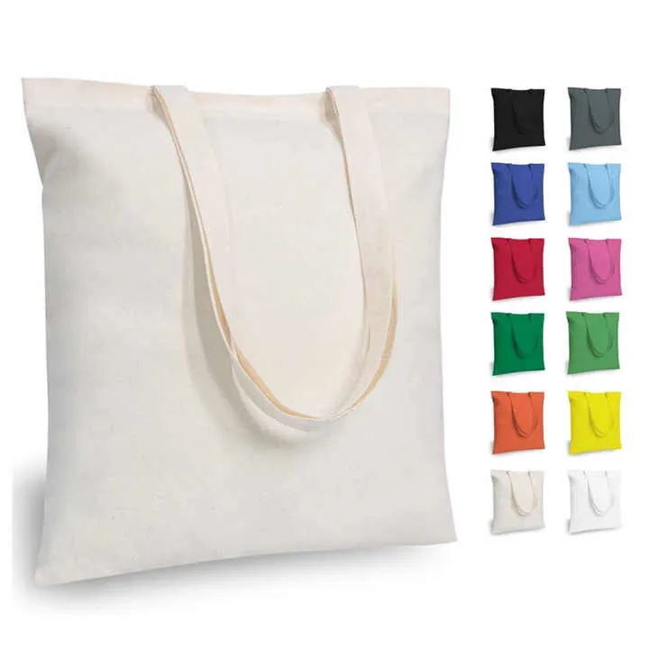 12 oz Cotton Canvas Reusable Tote Bags 2