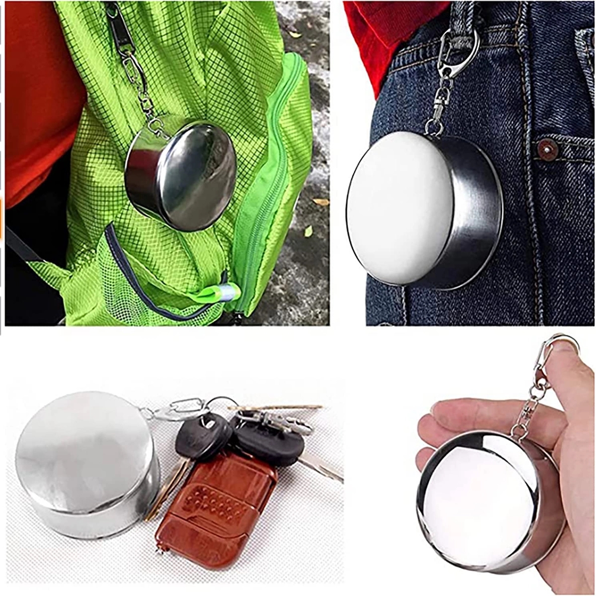 Stainless Steel Portable Outdoor Camping Collapsible Cup 5