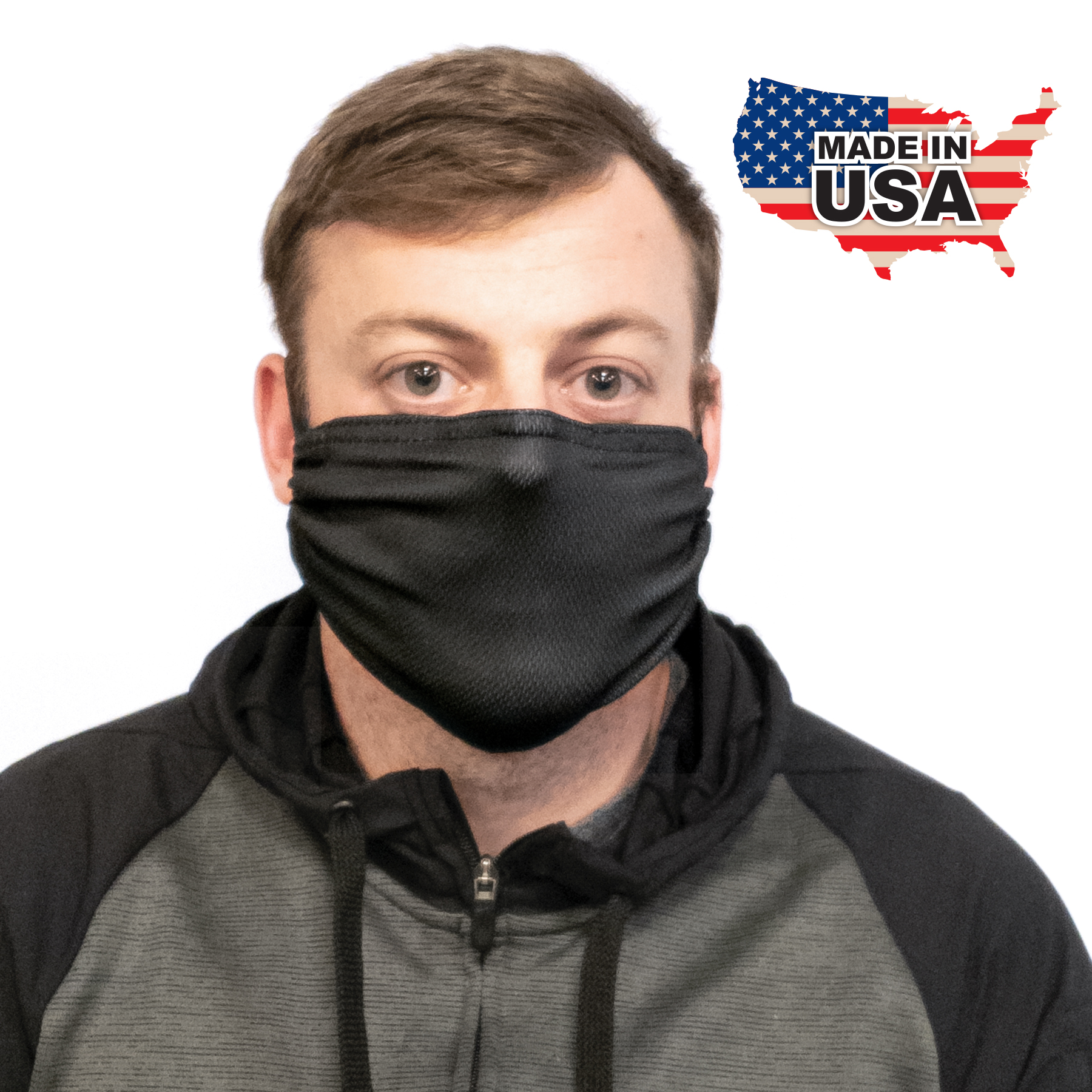 Black Microfiber Face Cover 6