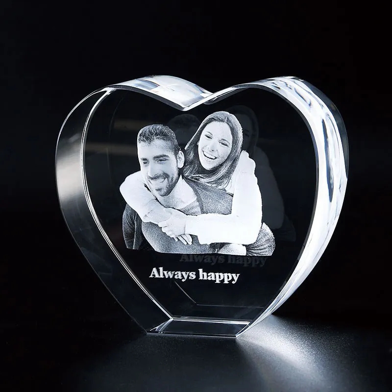 Standing Crystal Heart Award 7
