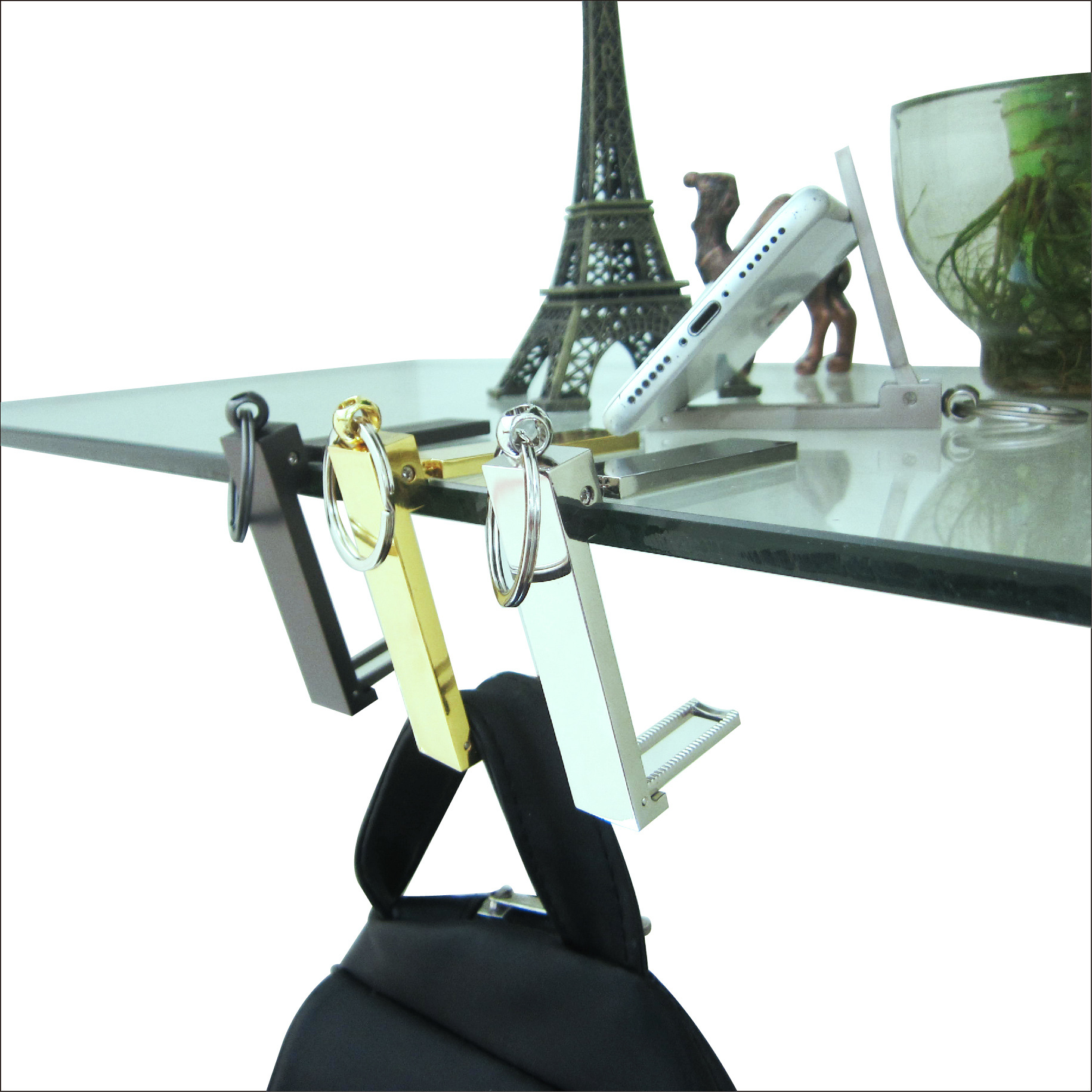 Key Ring Phone Stand And Bag Hanger 4