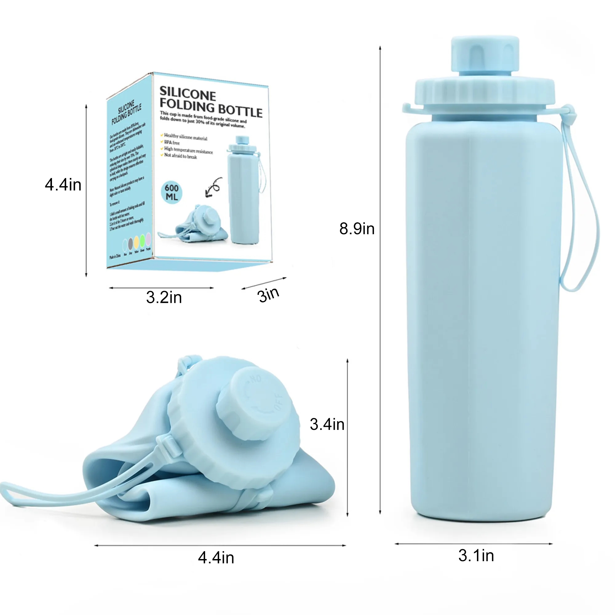 Silicone Folding Water Bottle 3