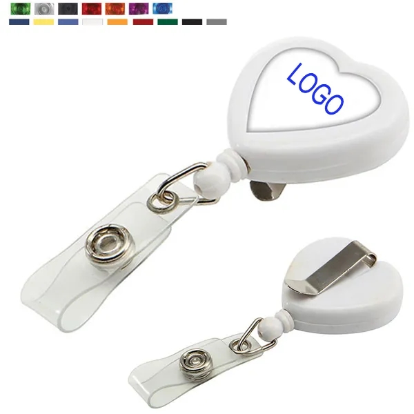 Heart Shape Retractable Badge Holder 7