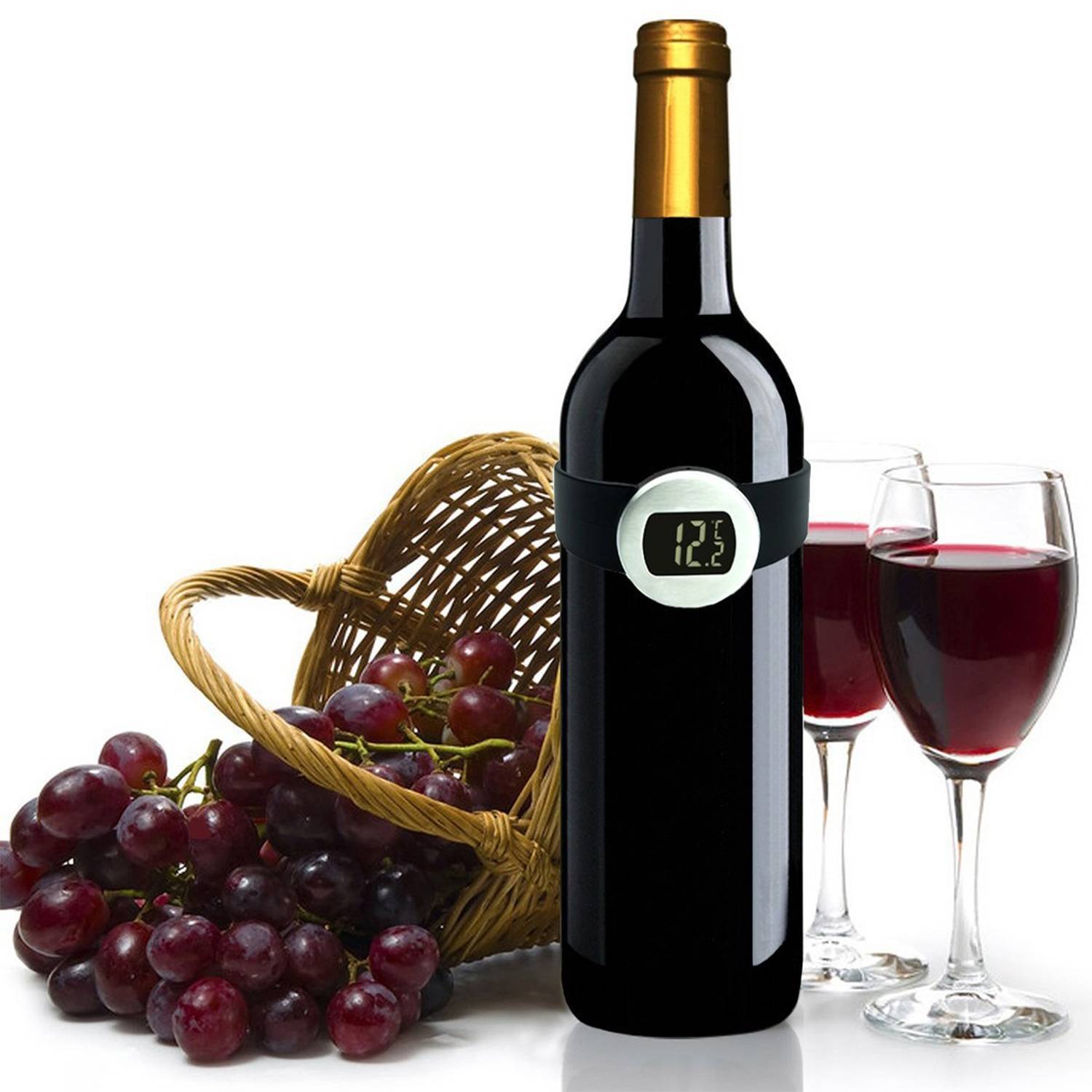 Digital Wine Bottle Thermometer Temperature Measure Monitor 5