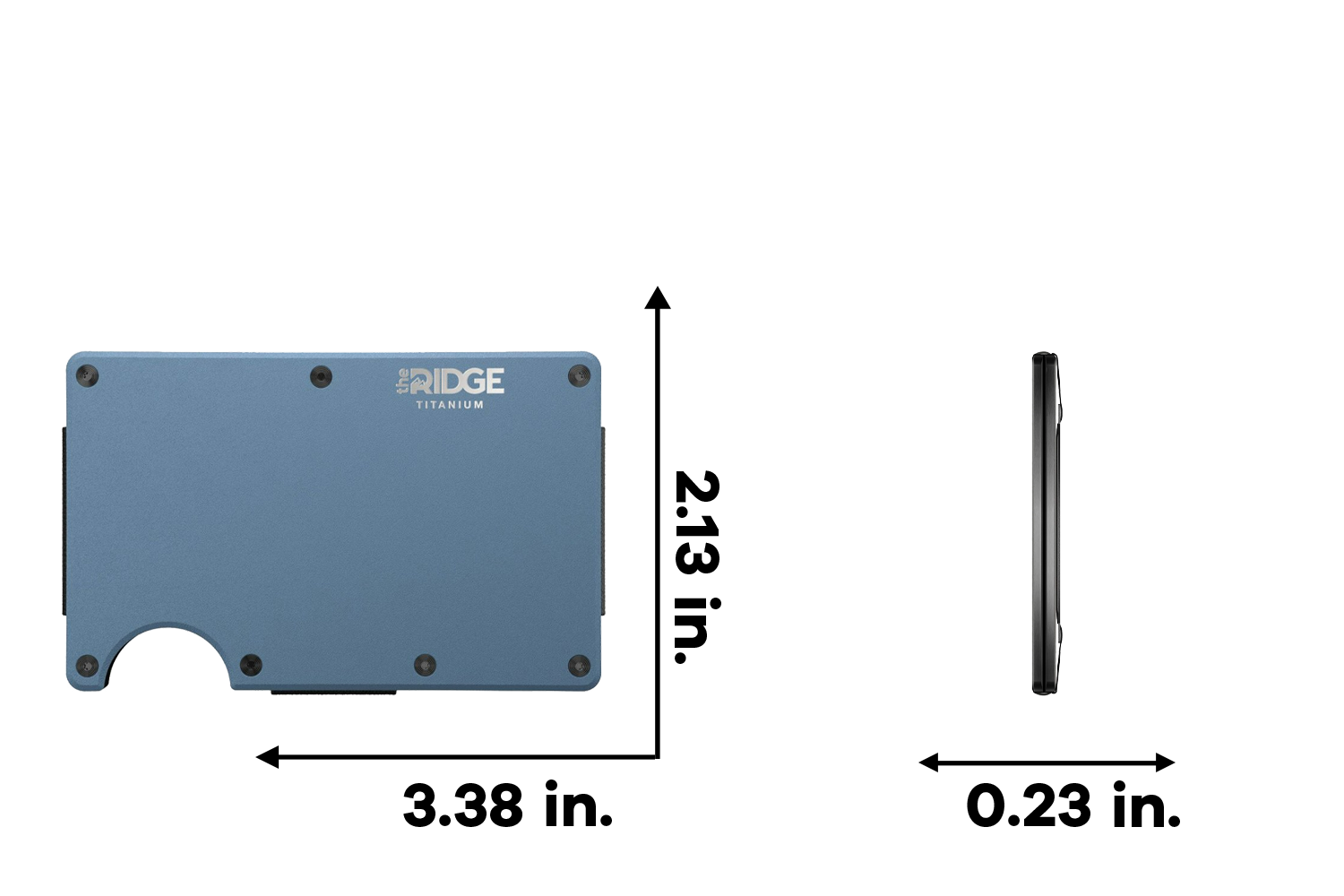 Ridge Wallet Titanium w/ Money Clip