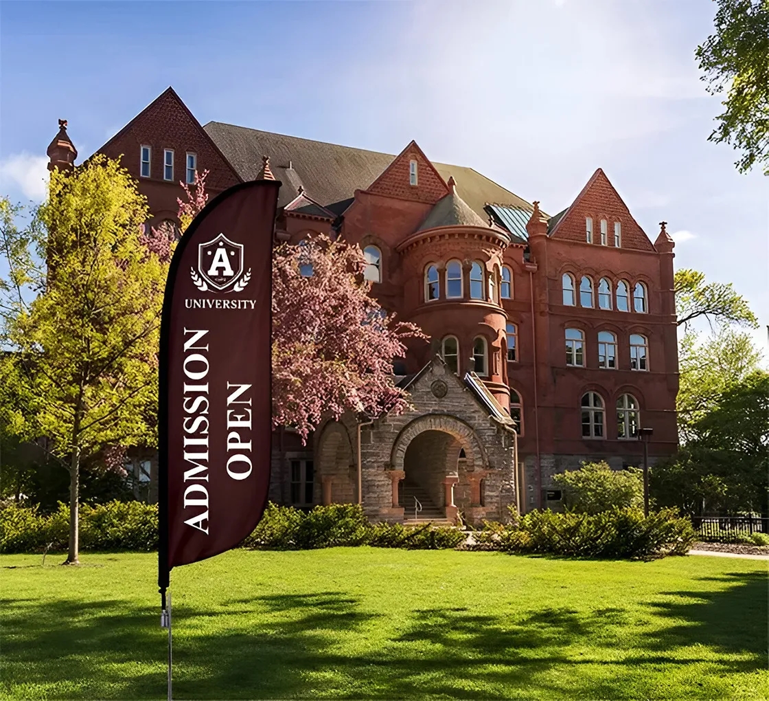 2.25'x11.5' Feather Flag Double Sided Package w/Spike Base 9