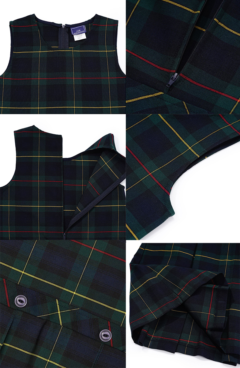 Girls Uniform Plaid Jumper 1