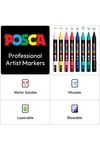 POSCA 8 Piece Basic Marker Set with Bag - Medium 74