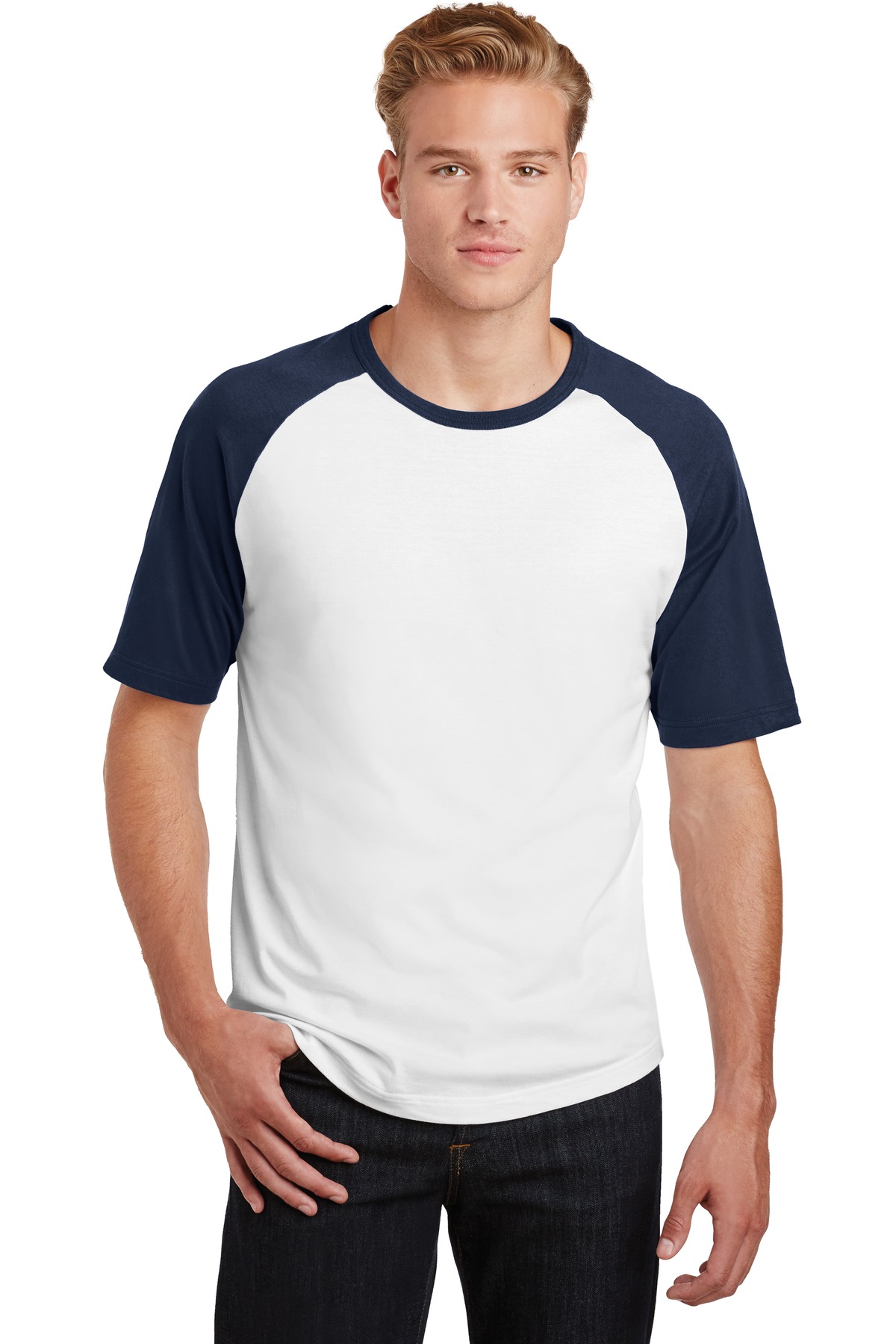 Sport-Tek Short Sleeve Colorblock Raglan Jersey. T201 5