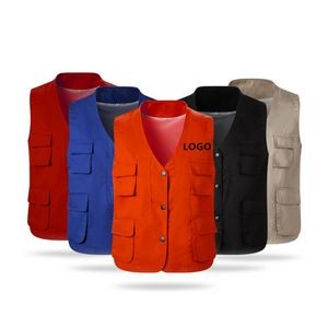 Button Work Vest 2