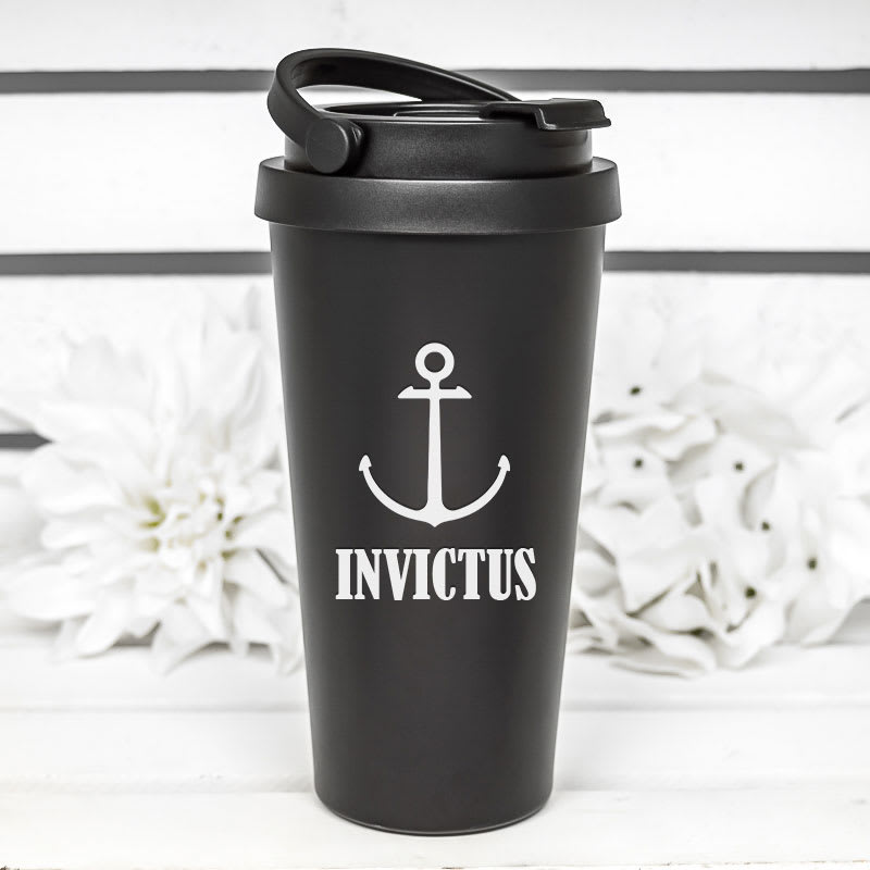 17 Oz. Laser Engraved Travel Coffee Tumblers With Handle 15
