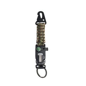 Versatile Rope Key Chain With Whistle And Flint 5