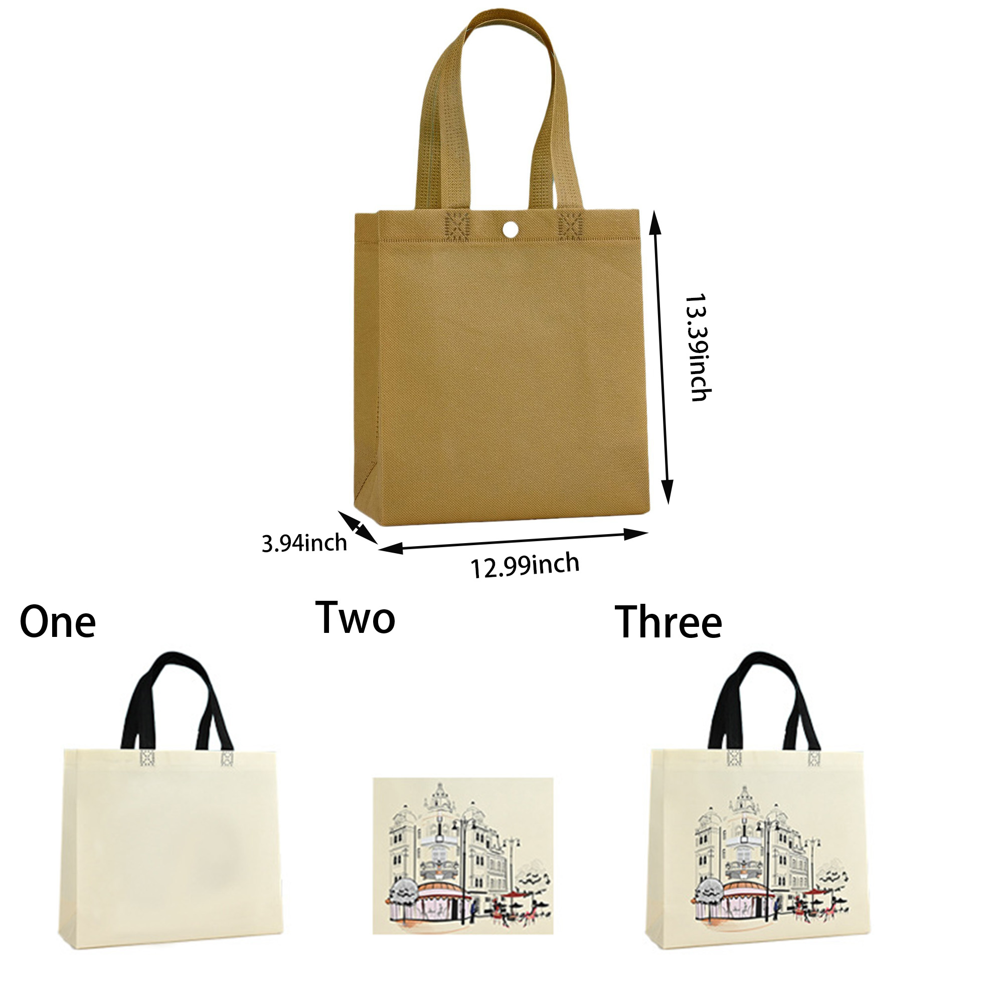 MOQ 50 Snap-Fastened Non-Woven Tote 2