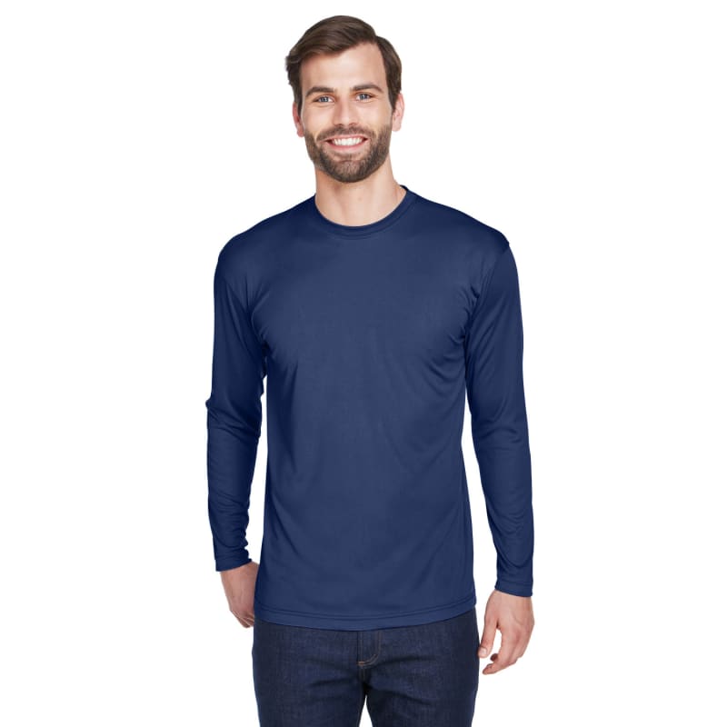 UltraClub Adult Cool & Dry Sport Long-Sleeve Performance Interlock T-Shirt 26