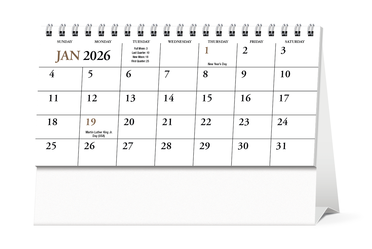 HotLine® Products Scenic America® Desk Tent Calendar