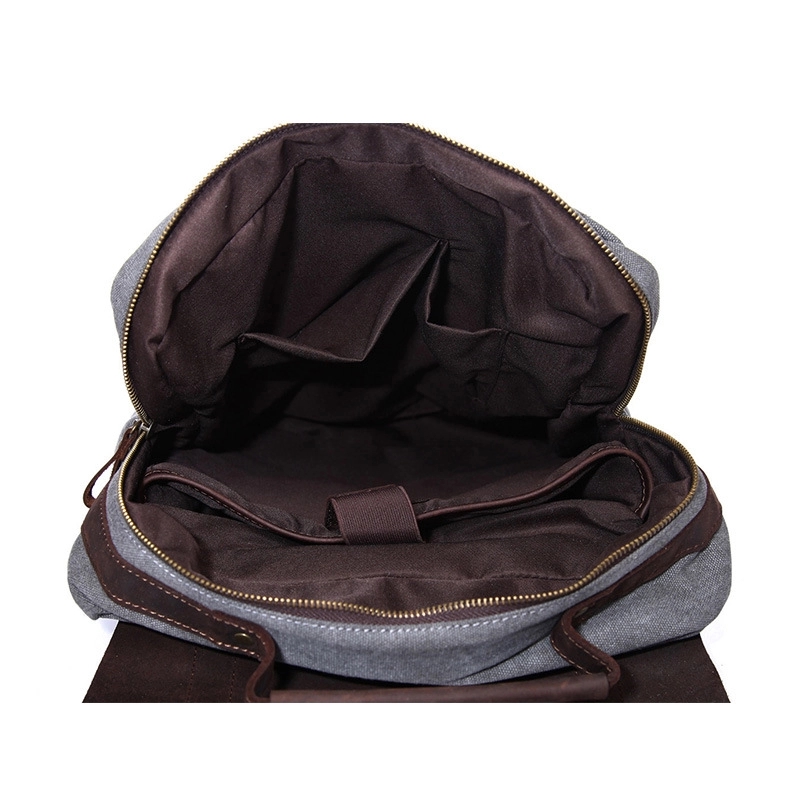 Premium Canvas Leather backpack,Laptop Backpack 3
