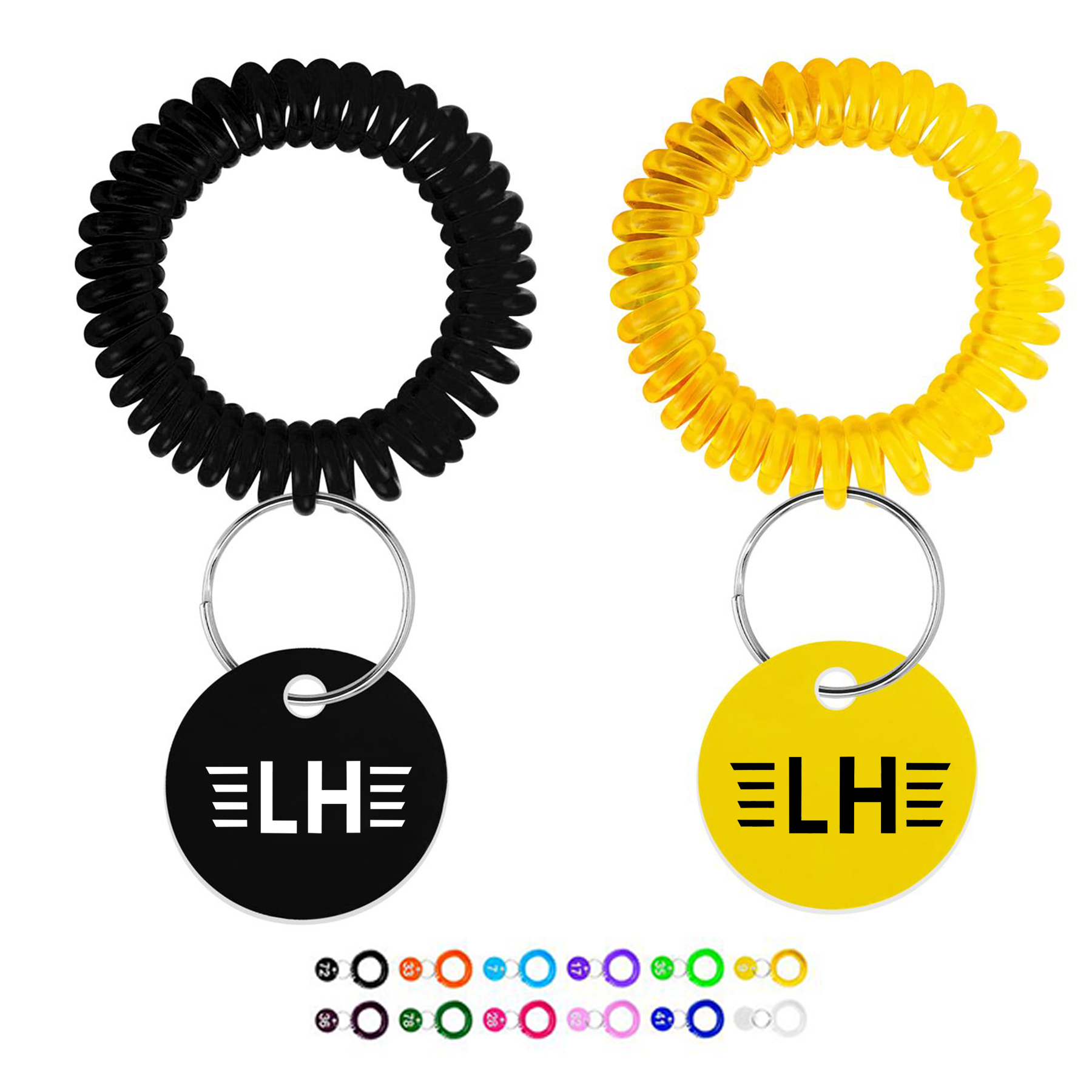 Session ID Plates Number Tag Hanger Slip with Key Split Ring 6