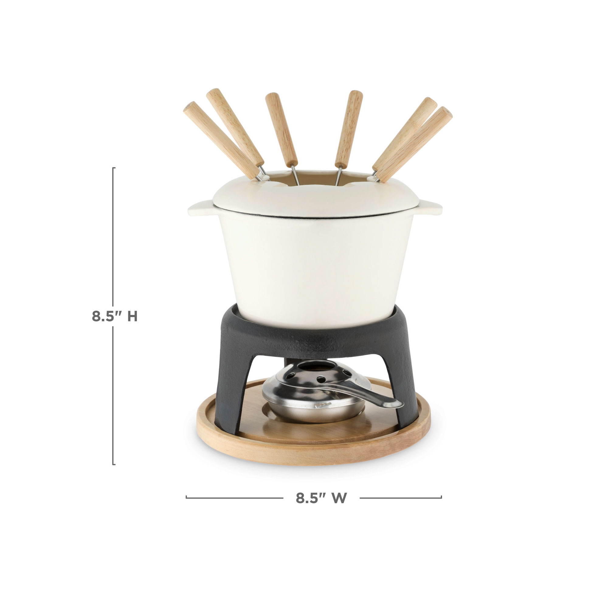 Twine Living® Cast Iron Fondue Set 4