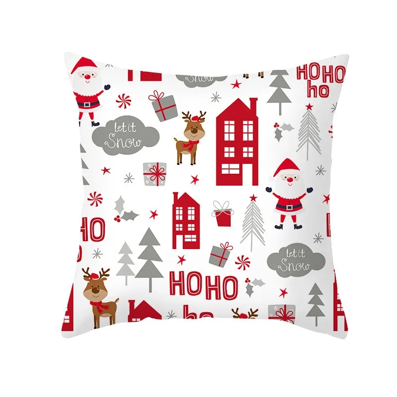 18"x18"Christmas Peach Velvet Pillowcase 3