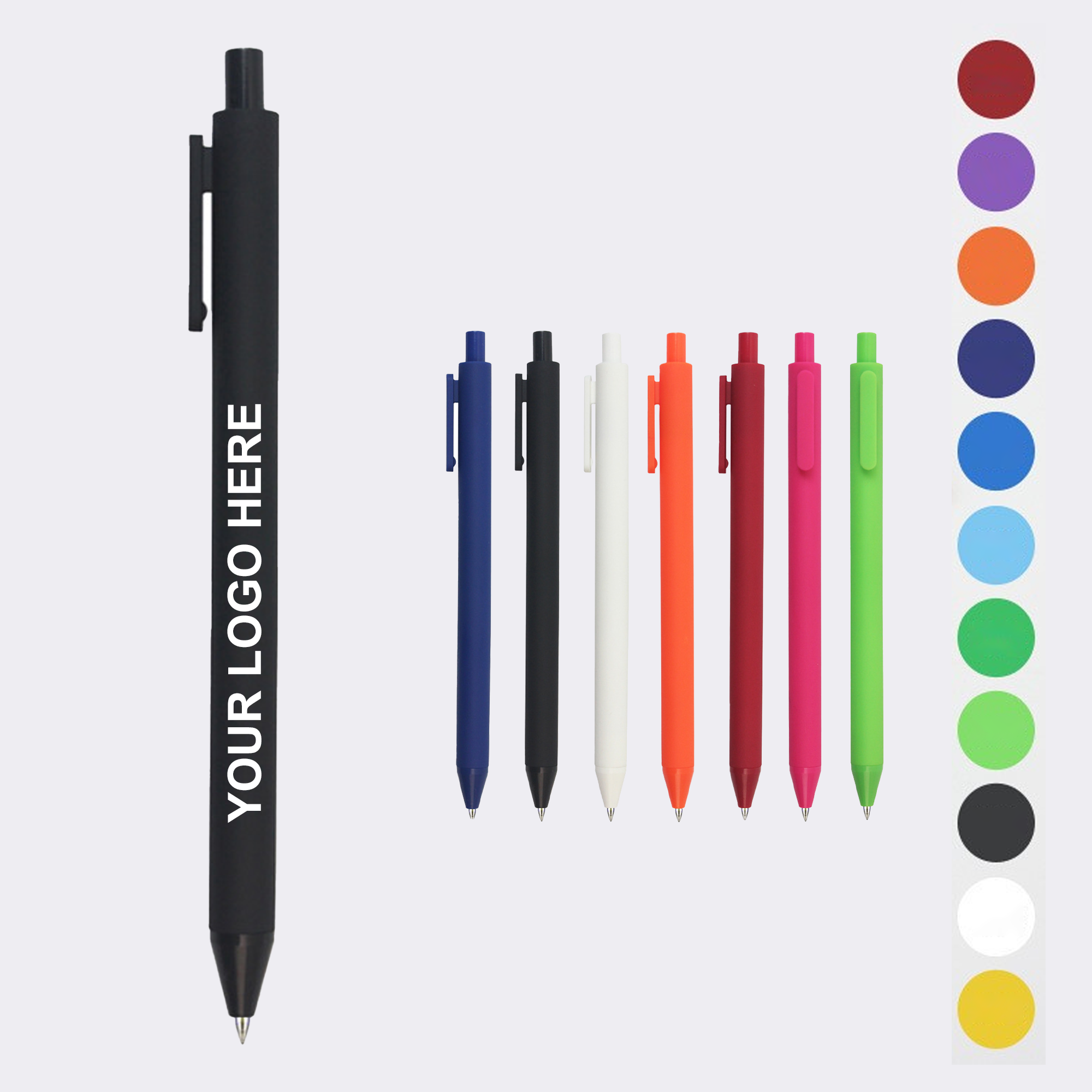 Promotional Push Action Colour Neutral Pen 2
