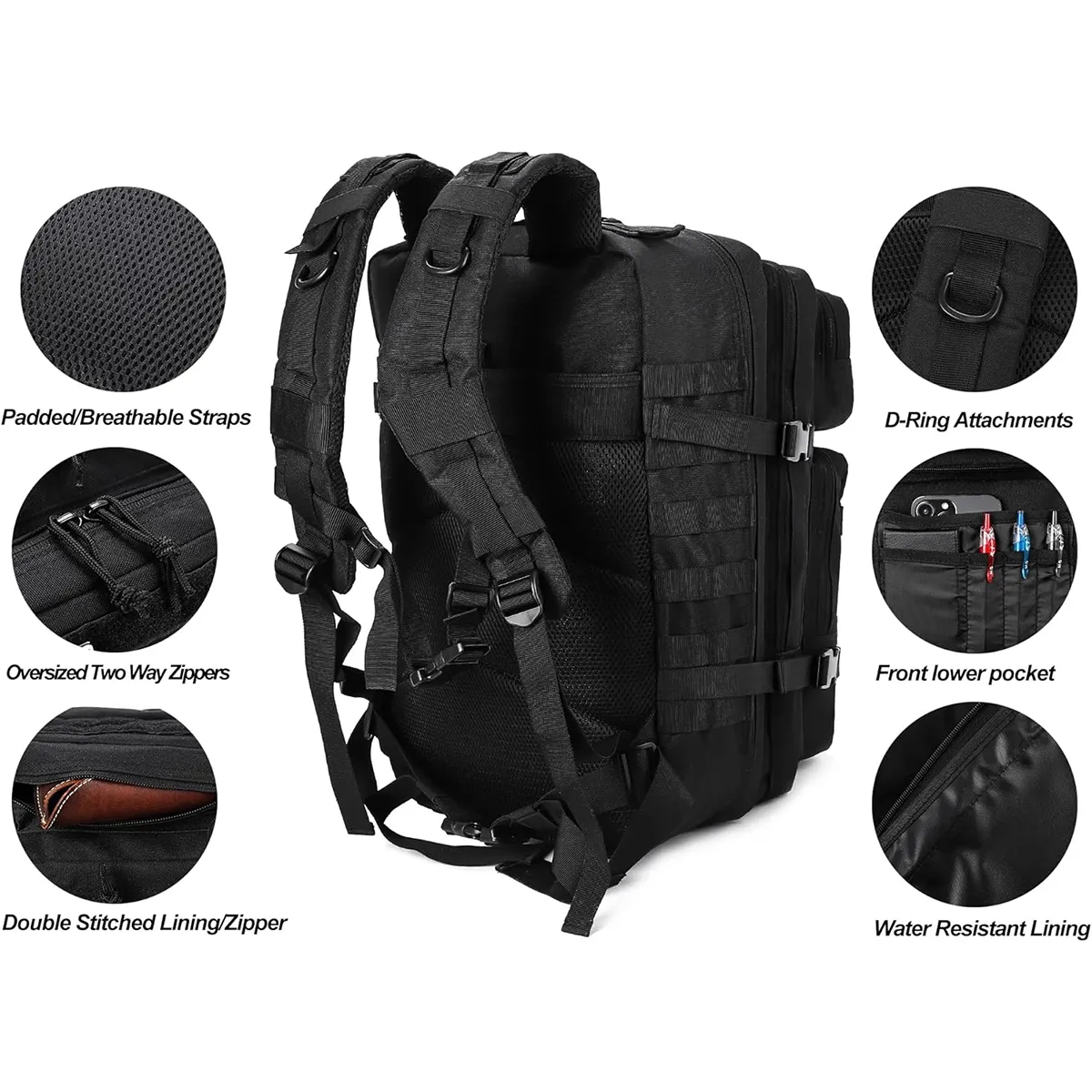 Large Military Tactical Army Assault Backpacks 6