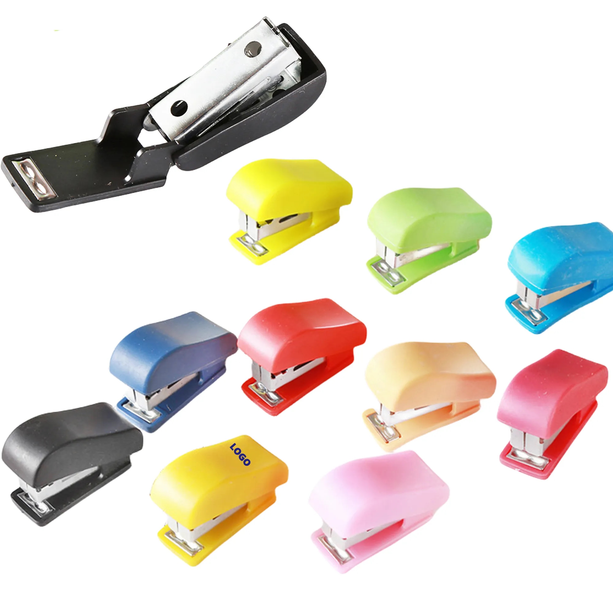MOQ 50PCS Bright Color Pocket Stapler Mini Desktop 3
