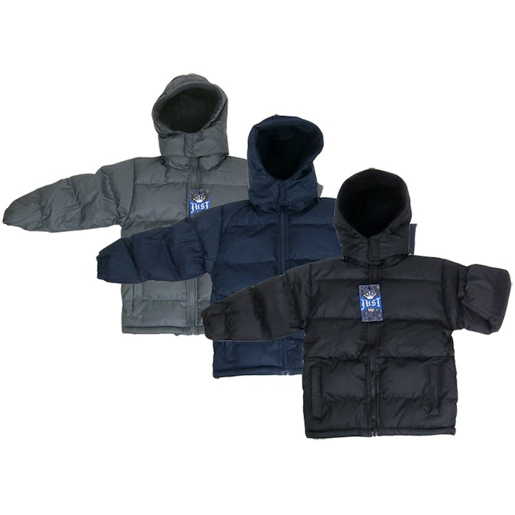 Infant Hooded Winter Jackets - Sizes 6M-24M Navy Gray Black 1