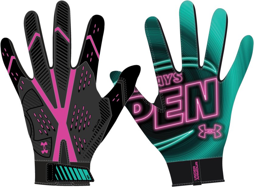 UA Blur LE Pee Wee Football Gloves 4
