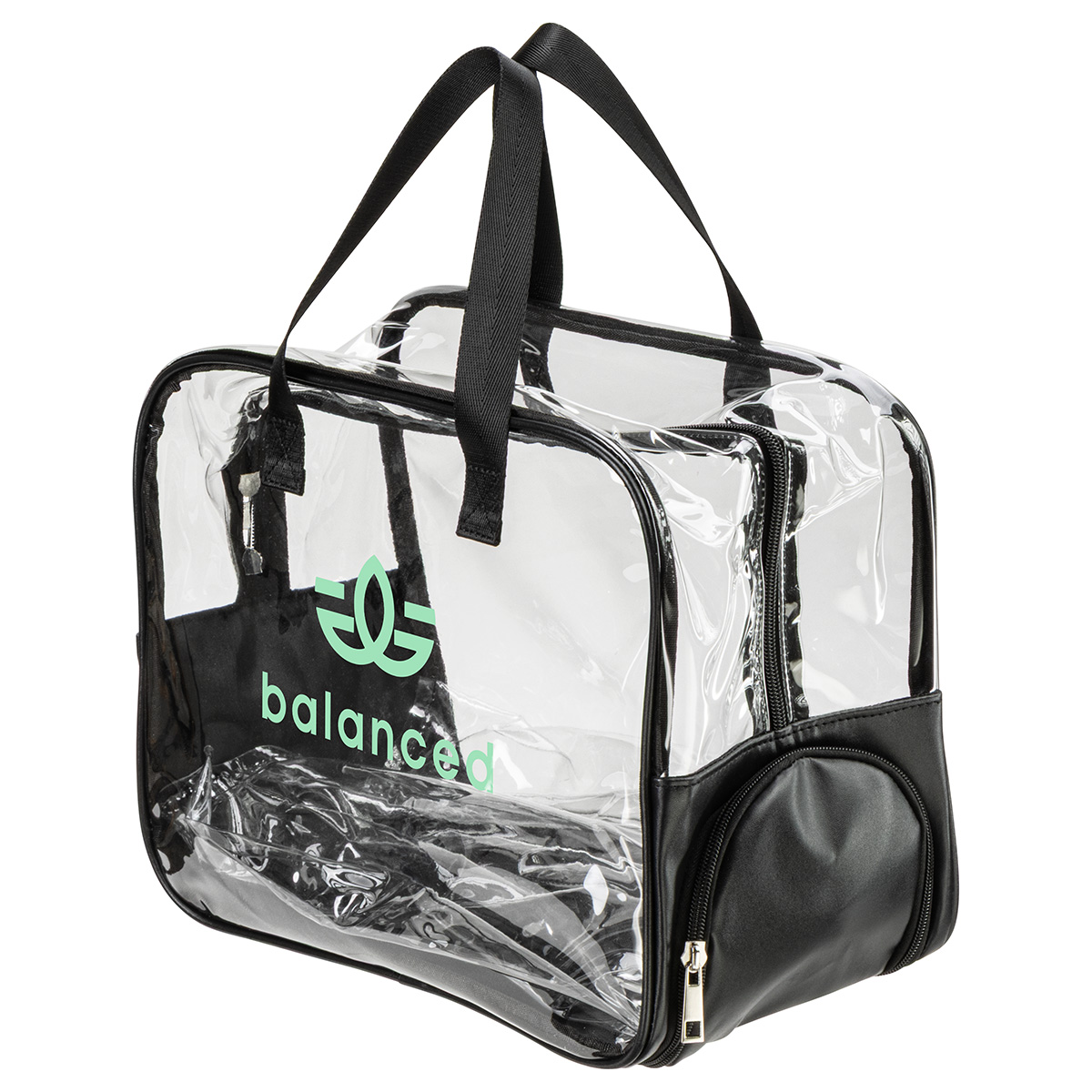 Gem Clear PVC Zippered Bag with Easy-Access Shoe Compartment 4