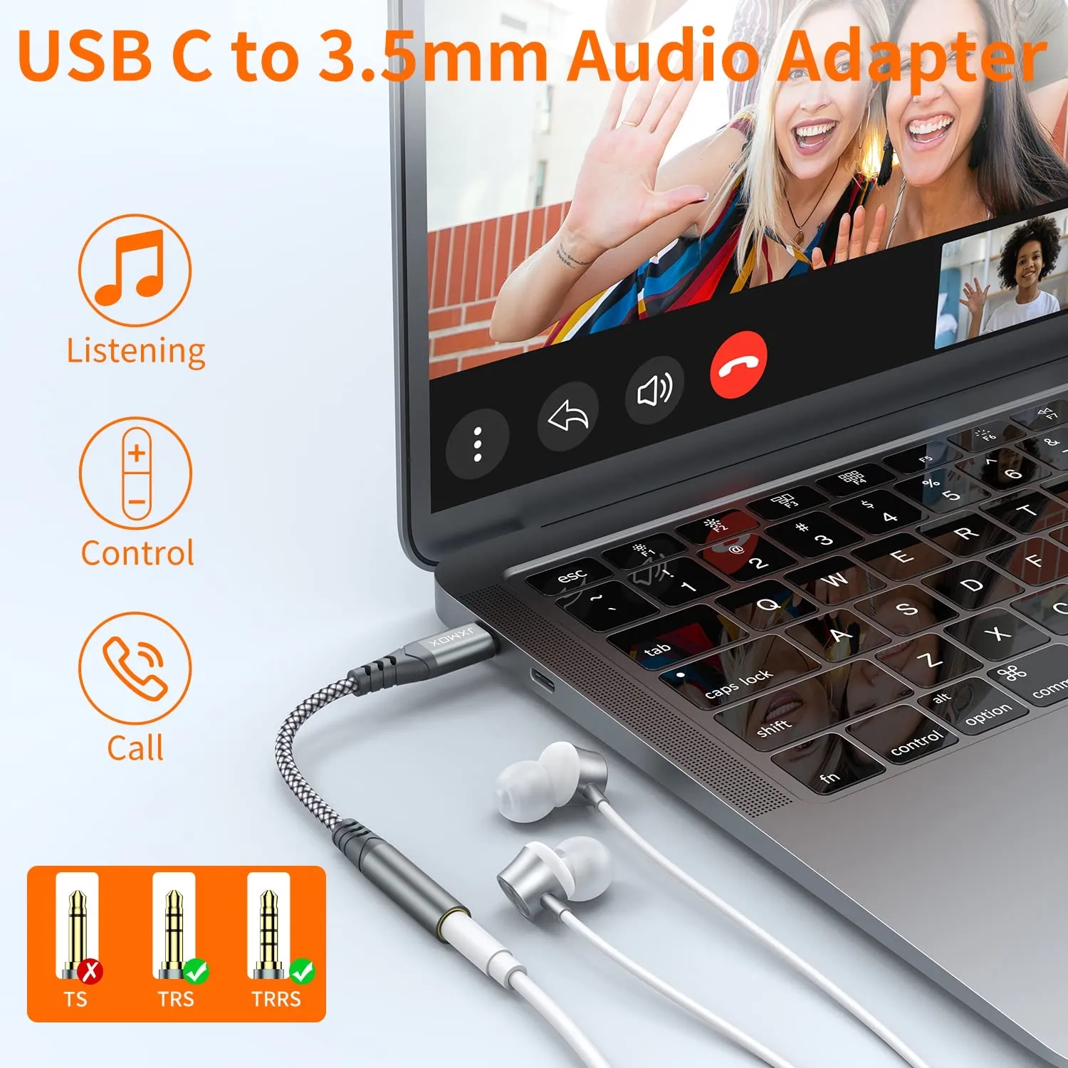 USB Type C to 3.5mm Female Headphone Jack Adapter 6