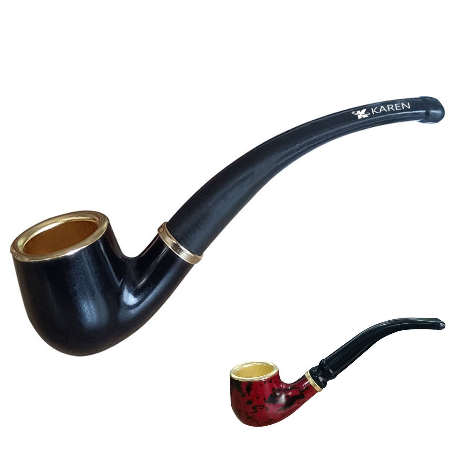 Detachable Ergonomic Elegant Resin Plastic Tobacco Pipe