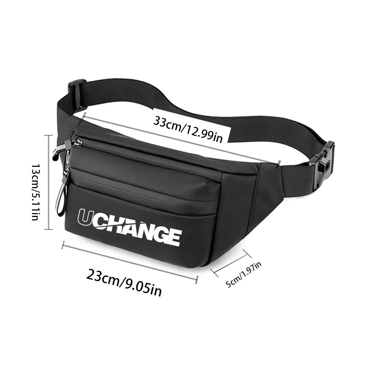 Zippered Crossbody Waist Pack With Multiple Pockets 1