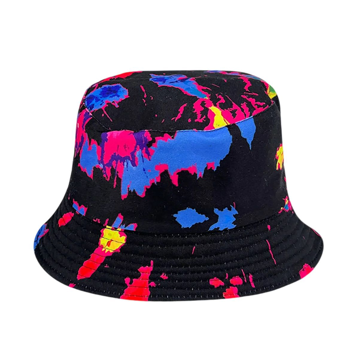 Plastic Tie Dye Hat with Foldable Double Sided Design 35