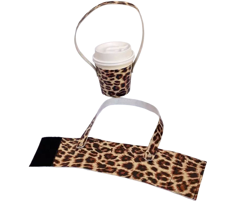 Leather Cup Sleeve with Hook and Loop Fastener 6
