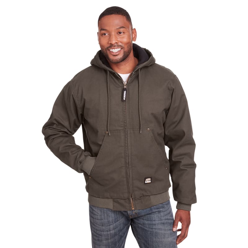 Berne Men's Highland Washed Cotton Duck Hooded Jacket 5