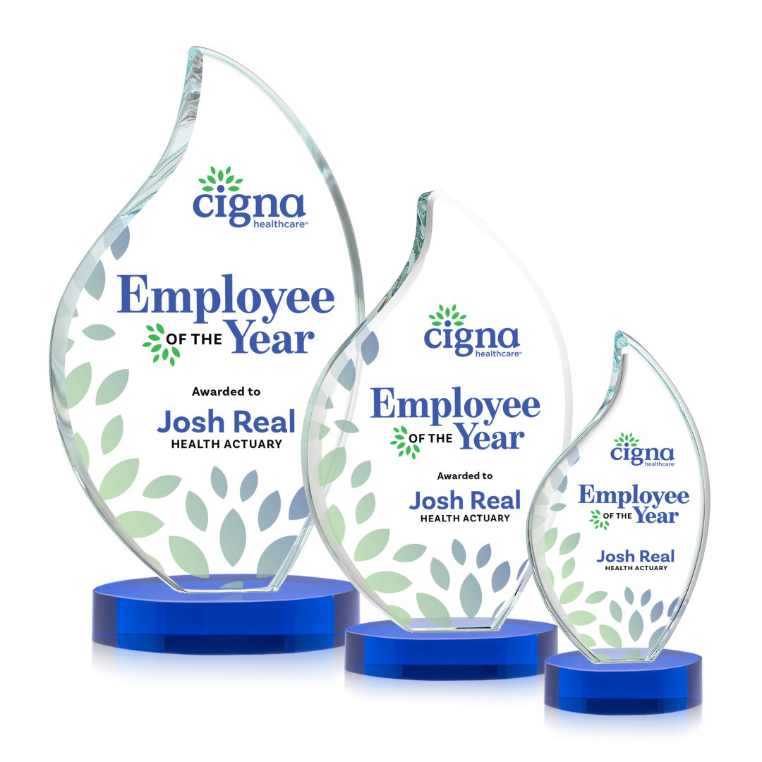 Odessy Flame VividPrint™ Award on Alberton Base - Blue 9