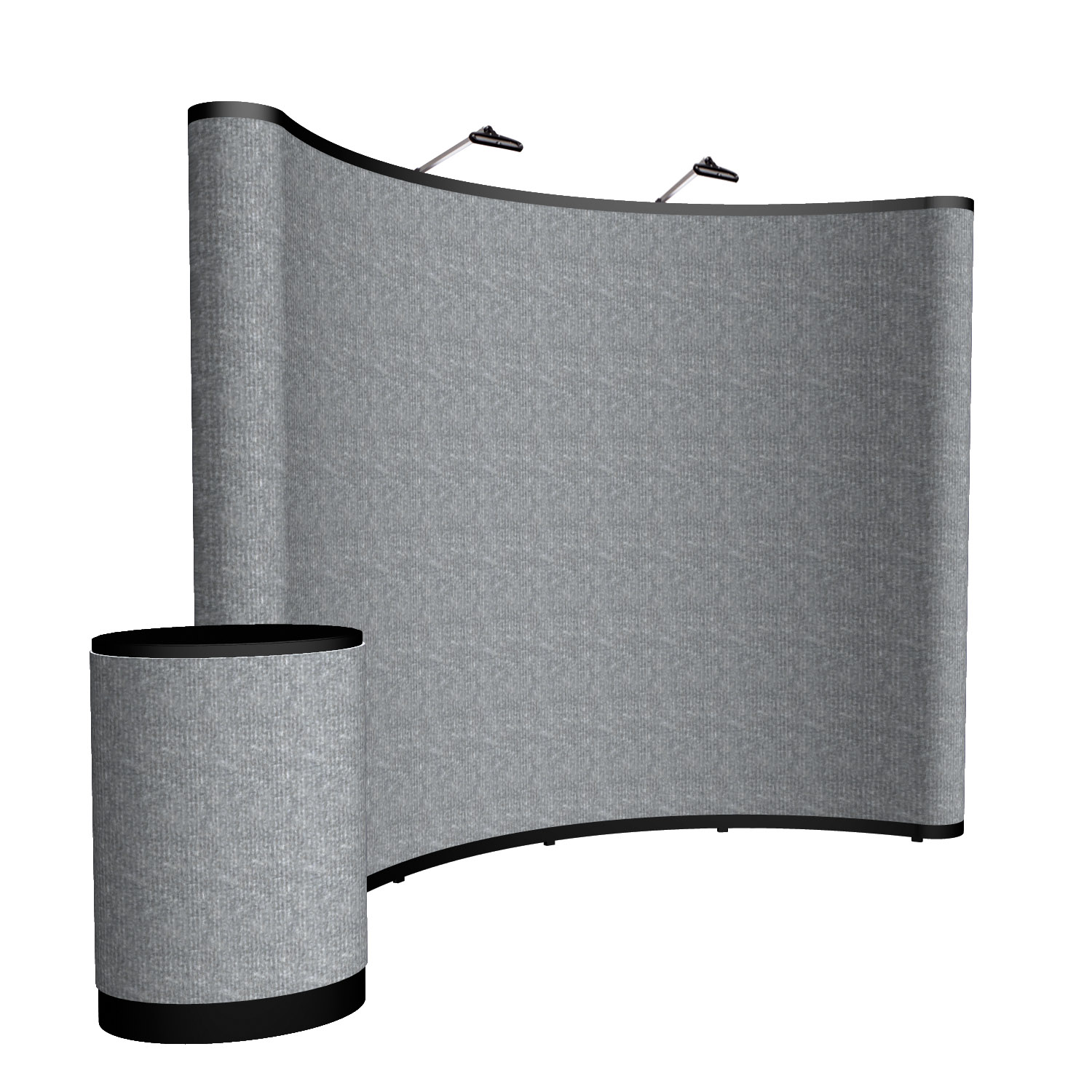 10' Curved Show 'N Rise Floor Display Kit (Fabric) 3