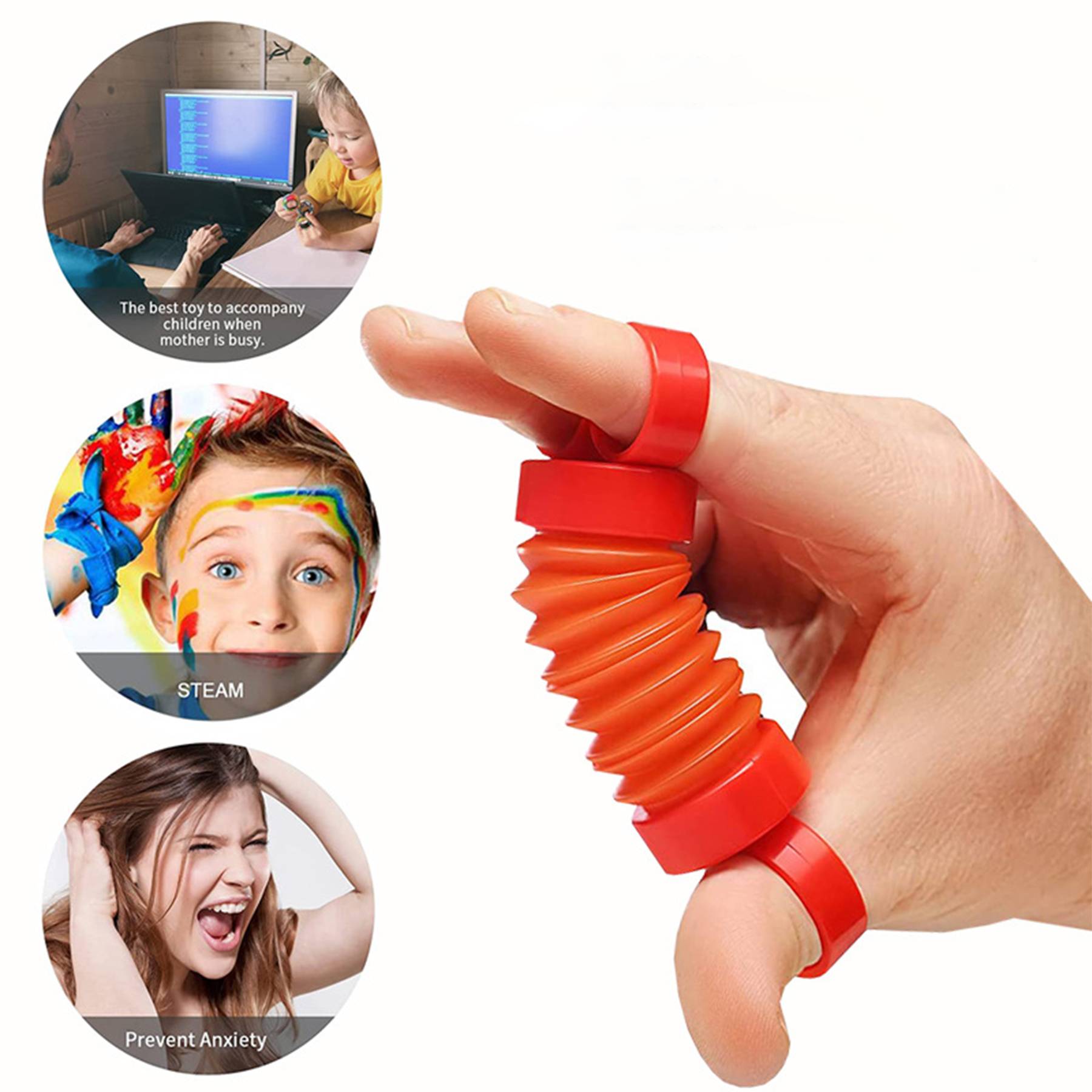 Finger expansion tube pressure relief toy 4