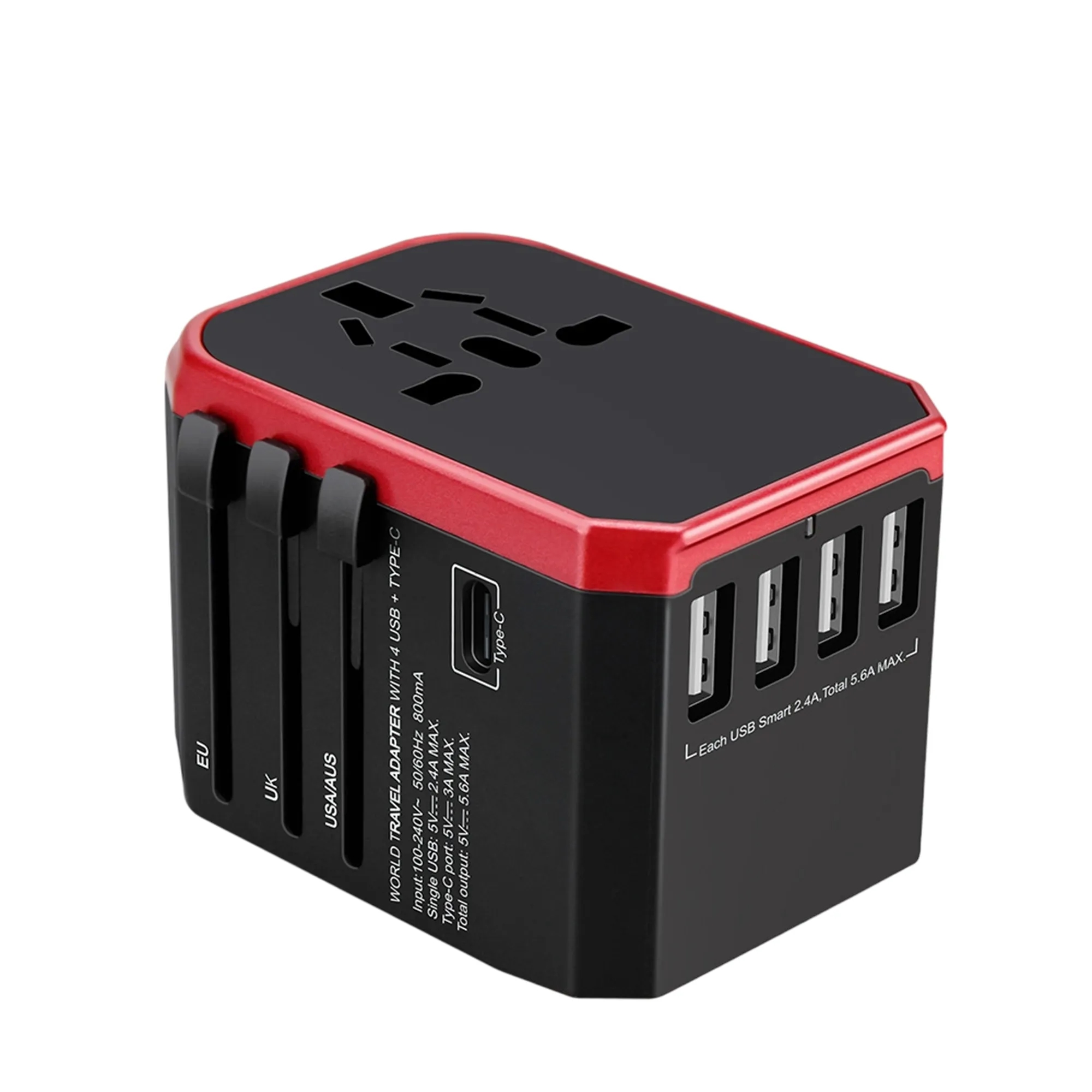 5.6A Multi-Port Charger with Type-C, 4 USB, and 8 Sockets 12