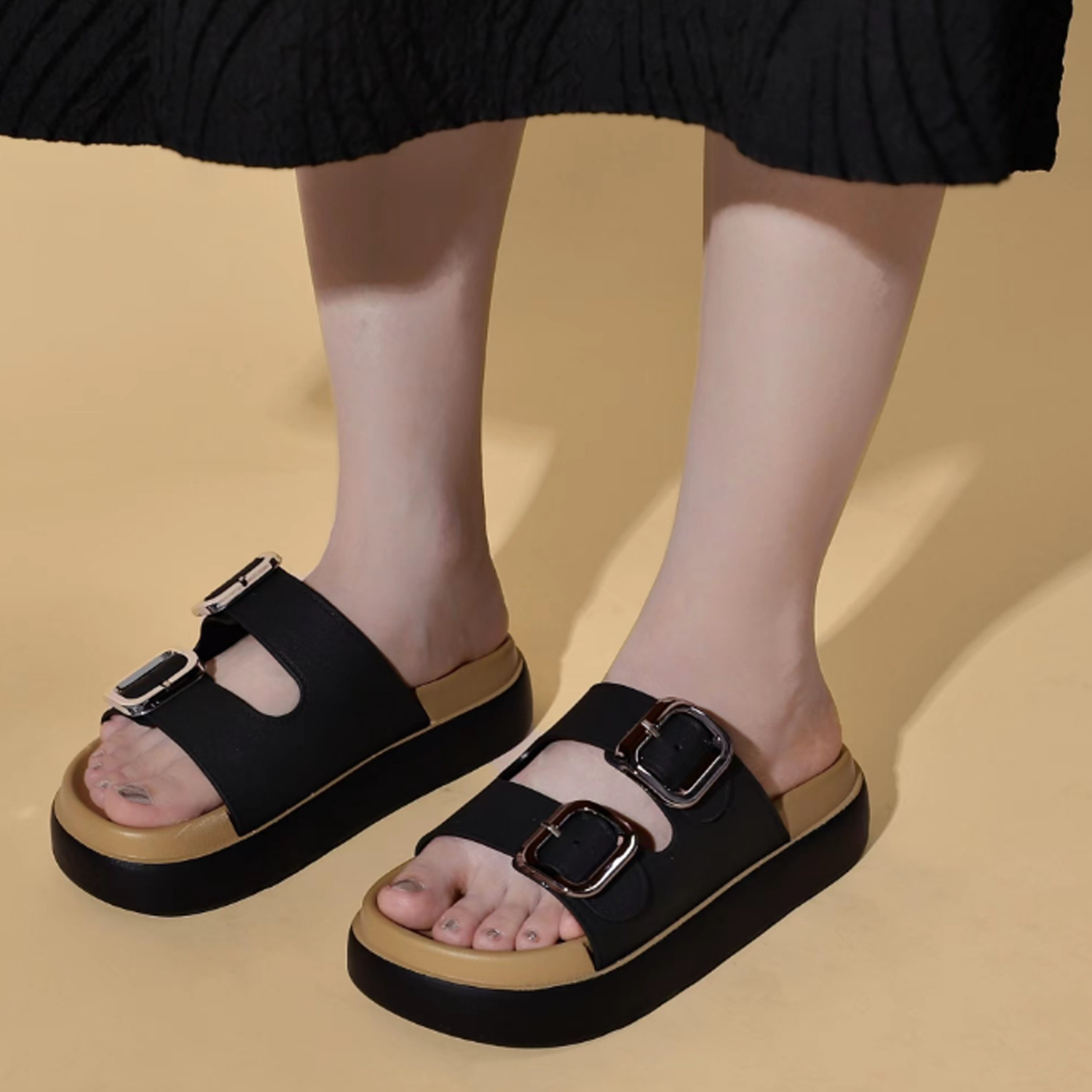 Women's fashionable casual beach one line slippers 6