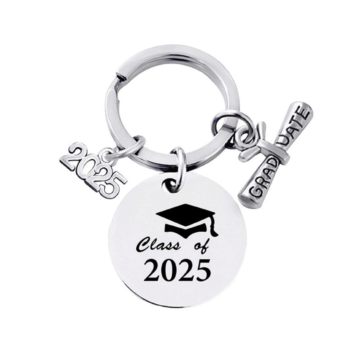 Stainless Polished Graduation Ceremony Keychain 4