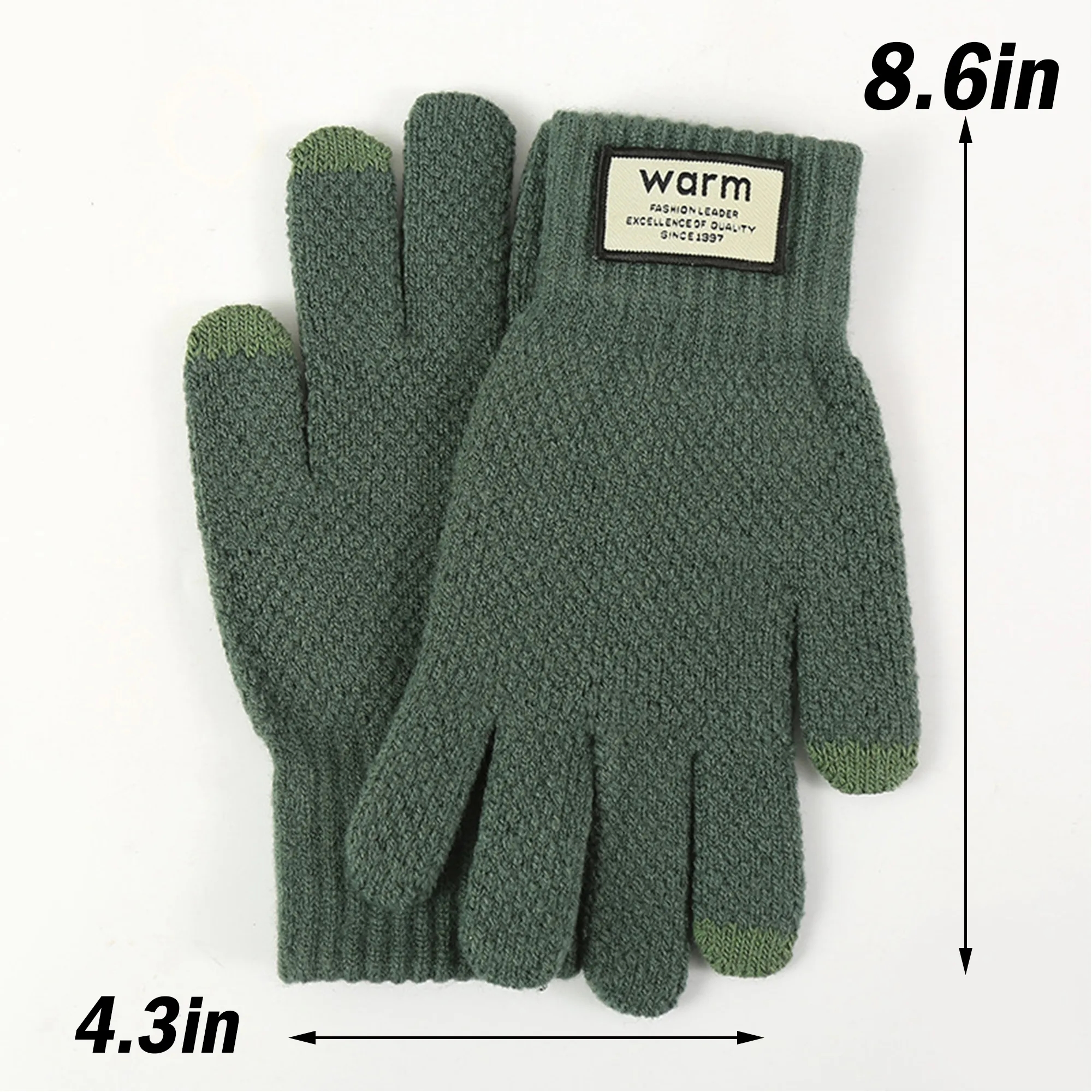 Customized Thick Winter Yarn Touch Screen Glove 4