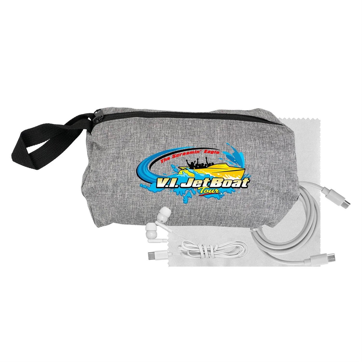 Travel C to C Cable, Ear Bud & Cloth Set 21